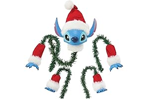 Department 56 Possible Dreams Disney Santa Stitch in a Christmas Tree Topper Set