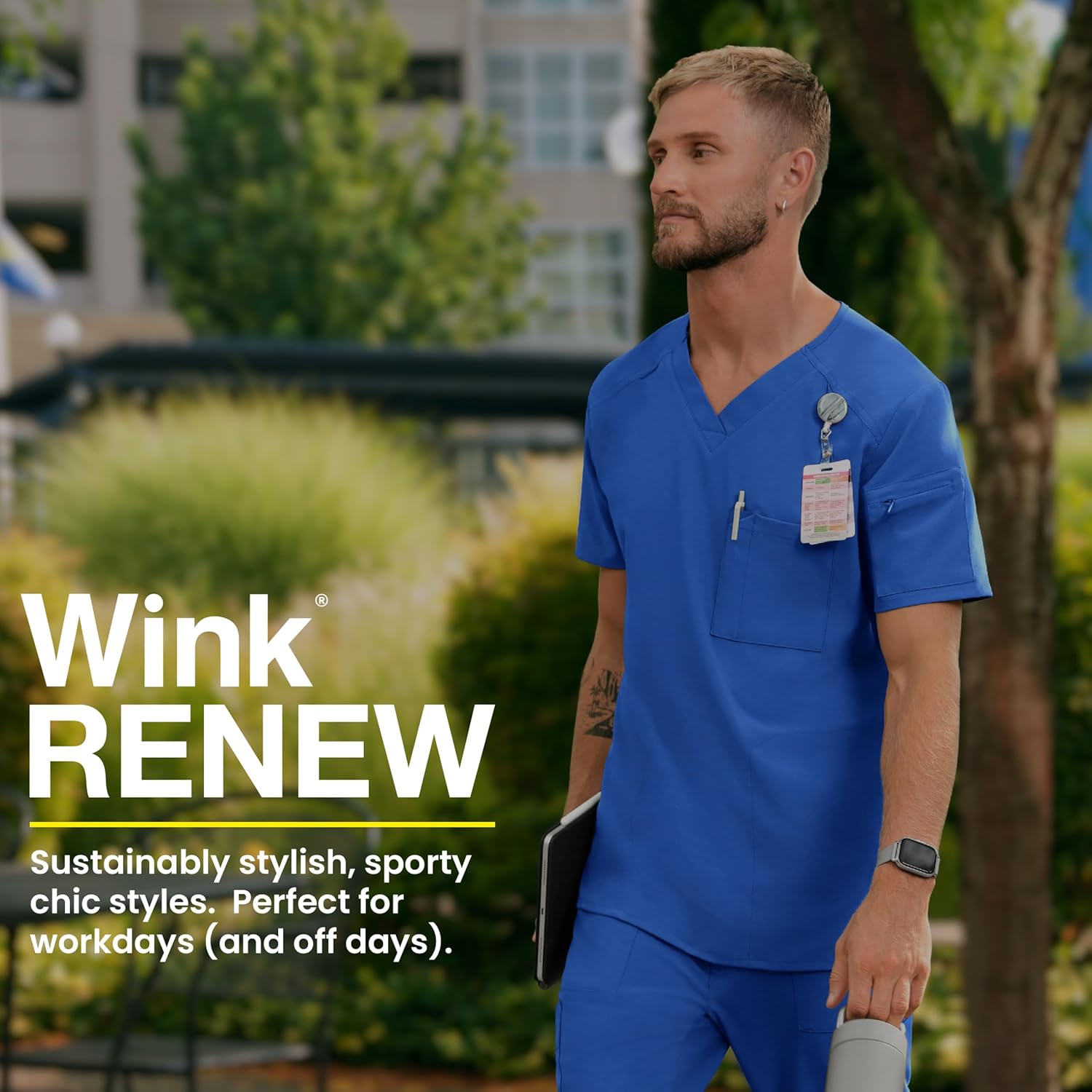 Wink Mens Scrub Top - Image 7