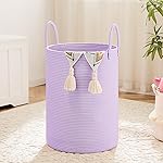 Artfeel Laundry Basket,Woven Cotton Rope Laundry Hamper,40L for Decorative Storage of Dirty Clothes,Toys and Blankets in Bathroom,Baby Room and Living Room