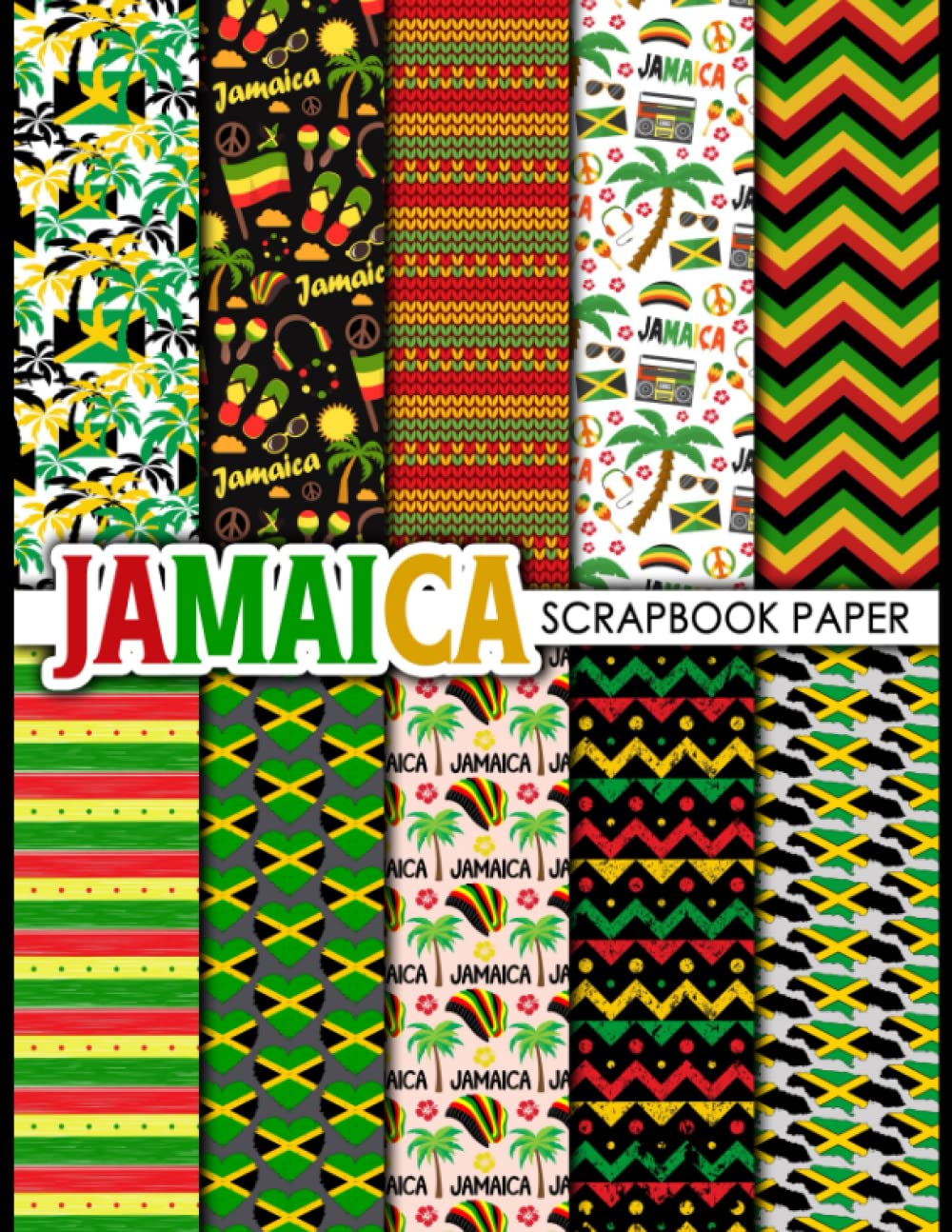 Jamaica Scrapbook Paper: 20 Double Sided Sheets 8.5 x 11 for Scrapbooking, Mixed Media Art, Junk Journals, Crafting projects, Origami, and More | Premium Color