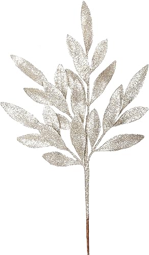 Miniatura 6 de Vickerman Aerosol artificial de hoja de bayleaf con purpurina roja de 22 pulgadas, incluye 12 aerosoles por paquete, espray de purpurina, surtido de