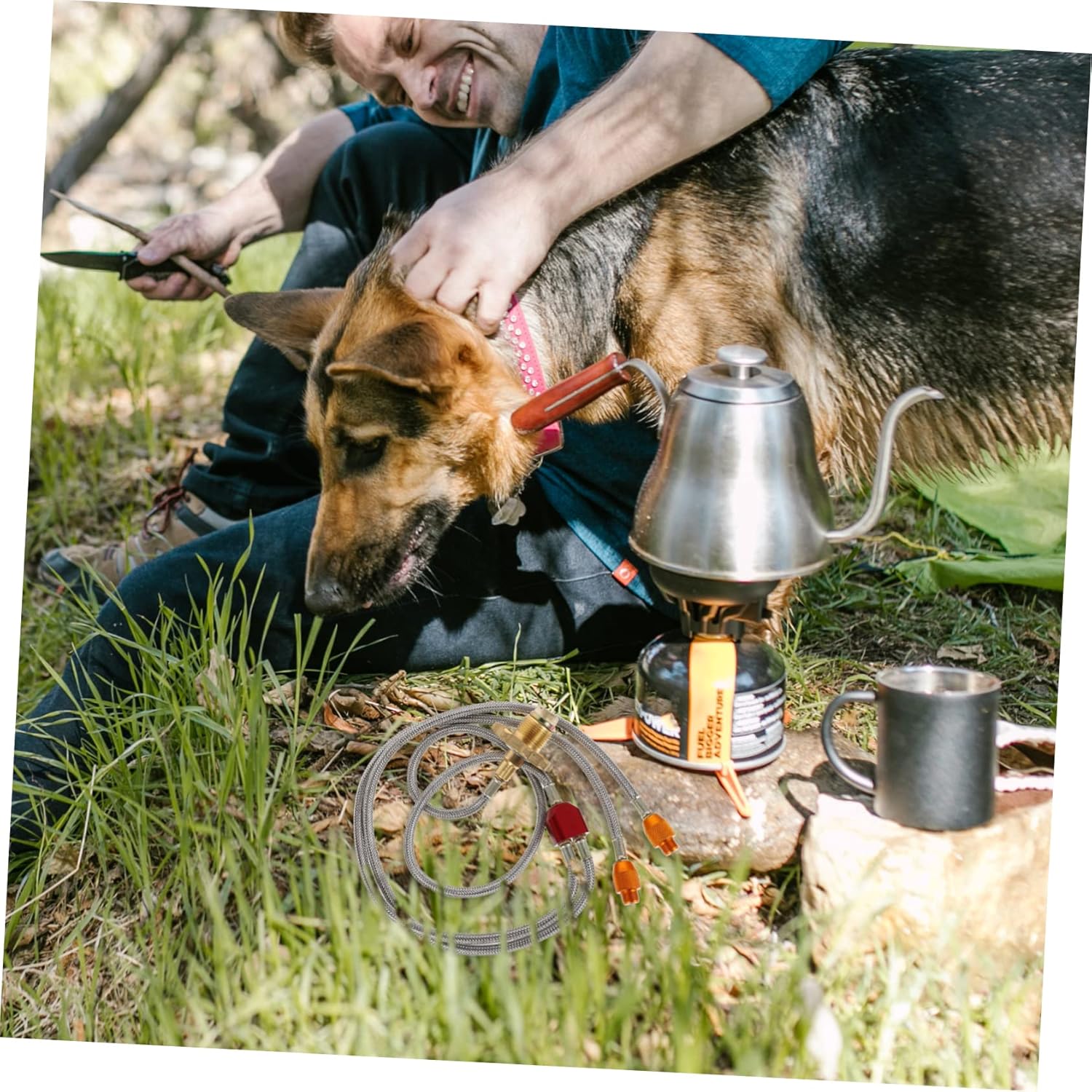 1Pc Liquefied Gas Hose Adapter High Pressure Gas Tank Connector for Camping Supplies Durable Easy Installation Connects Two Cookware Efficiently