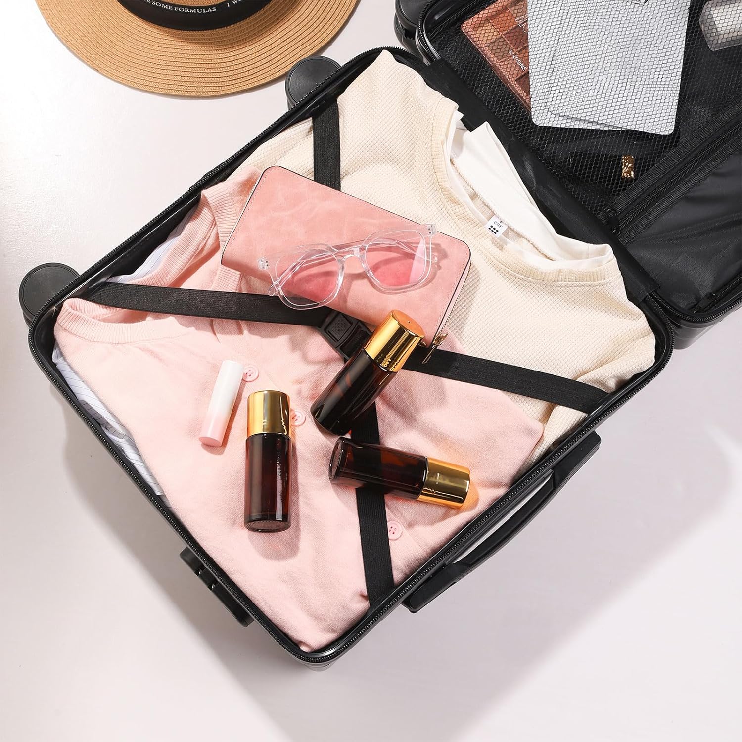 1.7oz Large Amber Glass Roll on Bottles for Essential Oils Perfume Refillable Roller Ball Applicator Empty Deodorant Containers with Pink Crystal Rollerball - Image 7