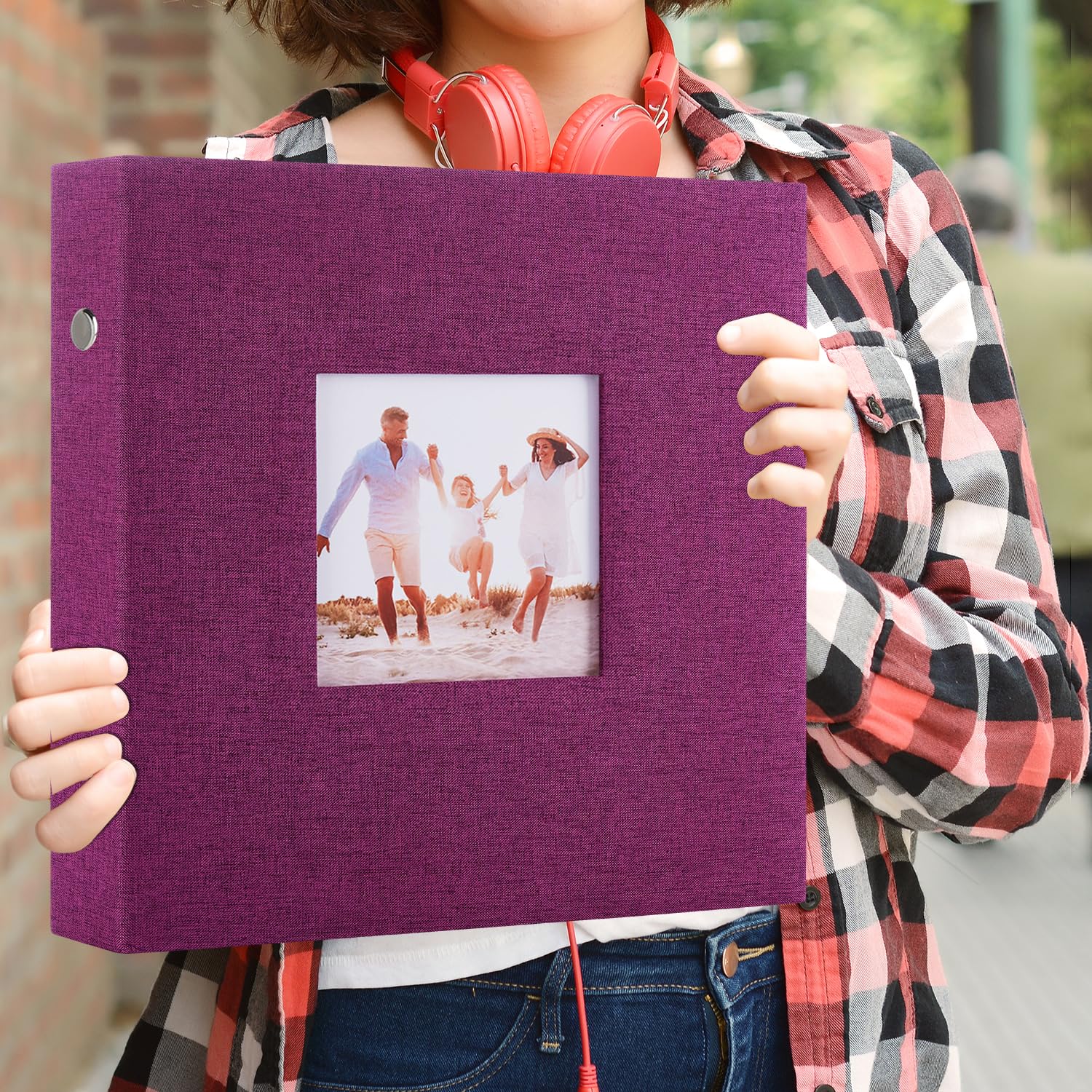 Miaikoe Photo Album 6x4 1000 Pockets Slip in Large Capacity Album for Family Wedding Anniversary Linen Album Book Holds 1000 Horizontal and Vertical 10x15cm Photos(1000 Pockets - Image 3