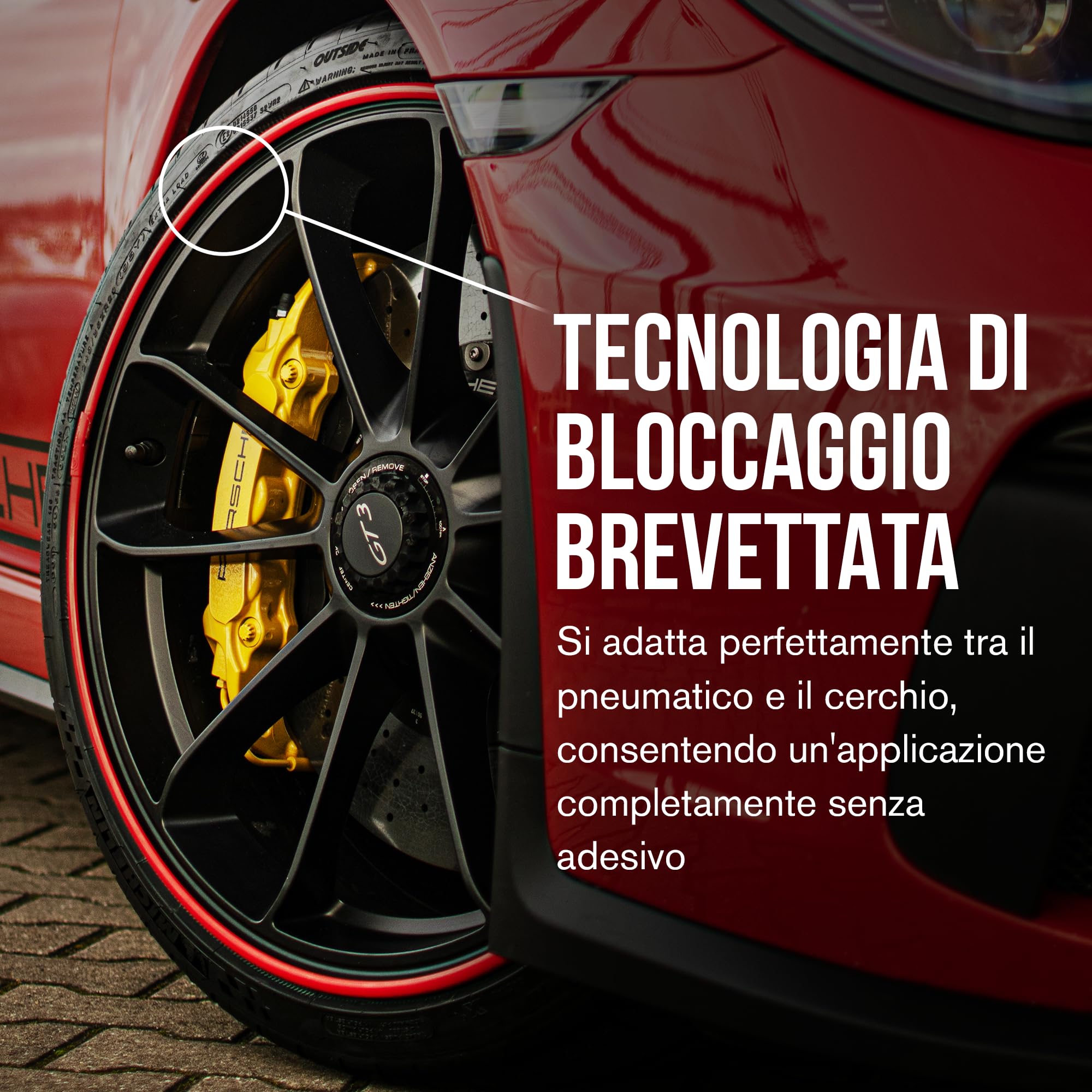 AlloyGator Protezione Cerchi in Lega Azzurro – Previene Graffi e Danni da Marciapiede | Adatto per Cerchi Fino a 24” | Compatibile con Tutte Le Auto | Senza Colla | 15 Colori Disponibili