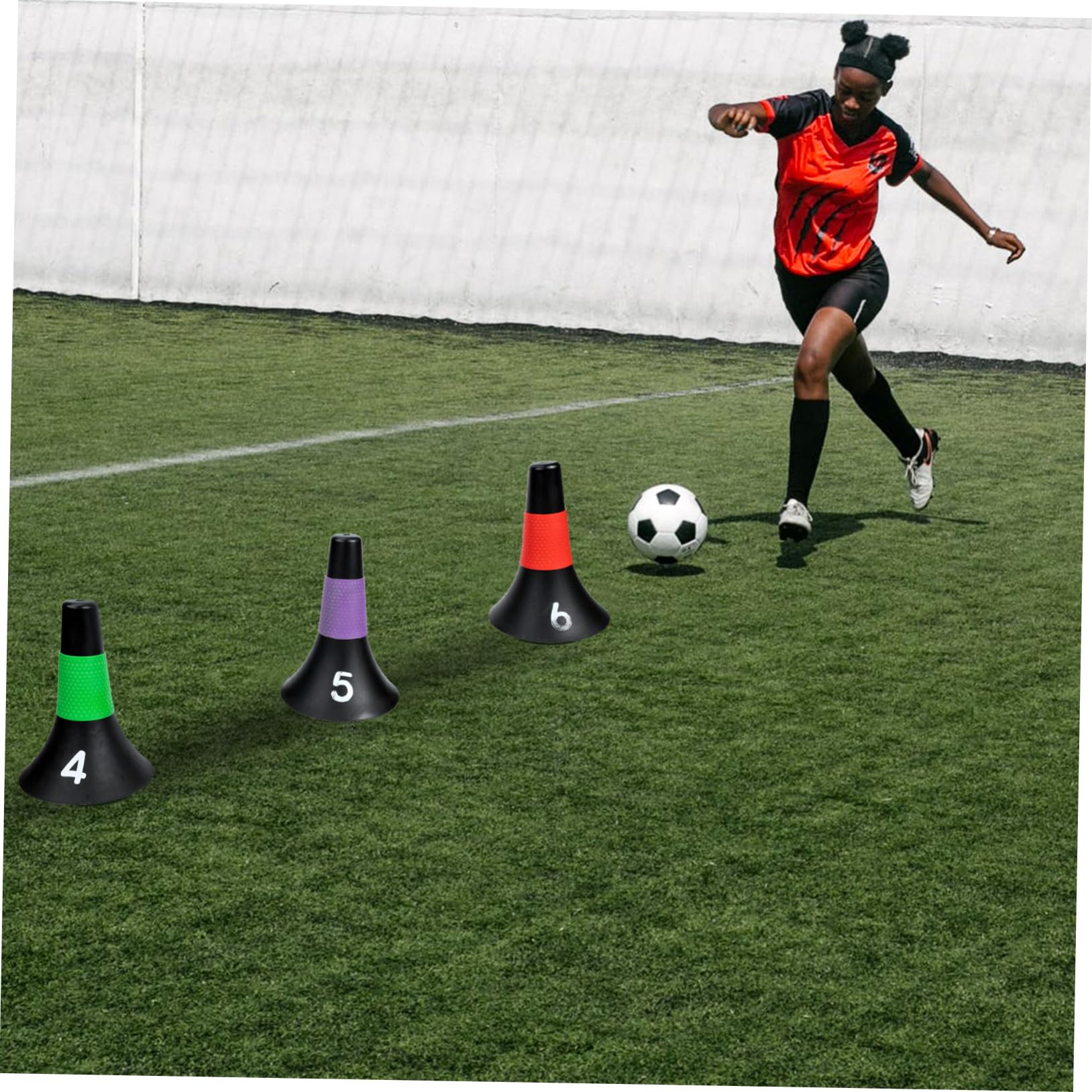 10 Uds Entrenamiento De Conos De Fútbol Fútbol Señal Cono Portátil Conos De Fútbol Entrenamiento De Fútbol Señal Barriles Equipo De Entrenamiento De Fútbol Formación De Conos De