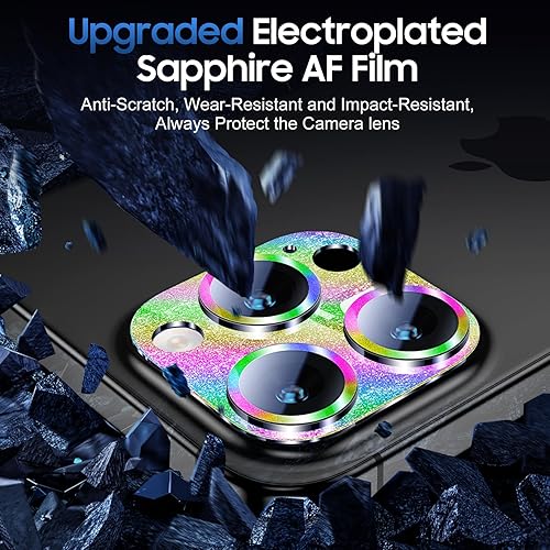 Miniatura 80 de UniqueMe [Paquete de 3 protectores de lente de cámara compatibles con iPhone 14 Pro Max/iPhone 14 Pro, vidrio templado, [compatible con fundas]