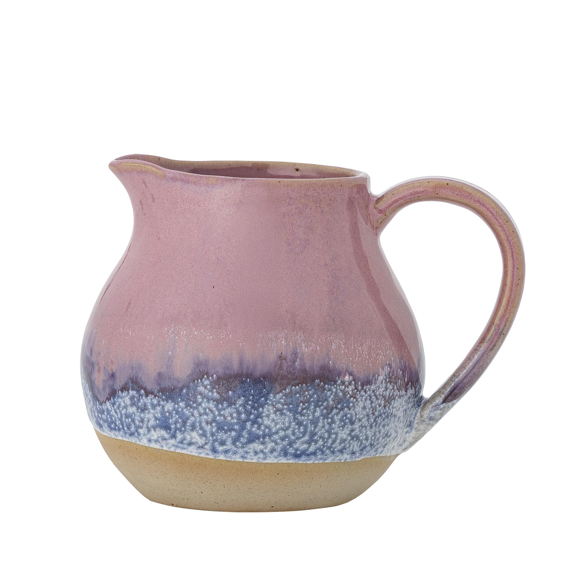 Bloomingville Paula Stoneware Milk Jug - Decorative Design, Milk Jug Perfect for Your Breakfast Table, with Natural Texture, 435 ml (Rose)