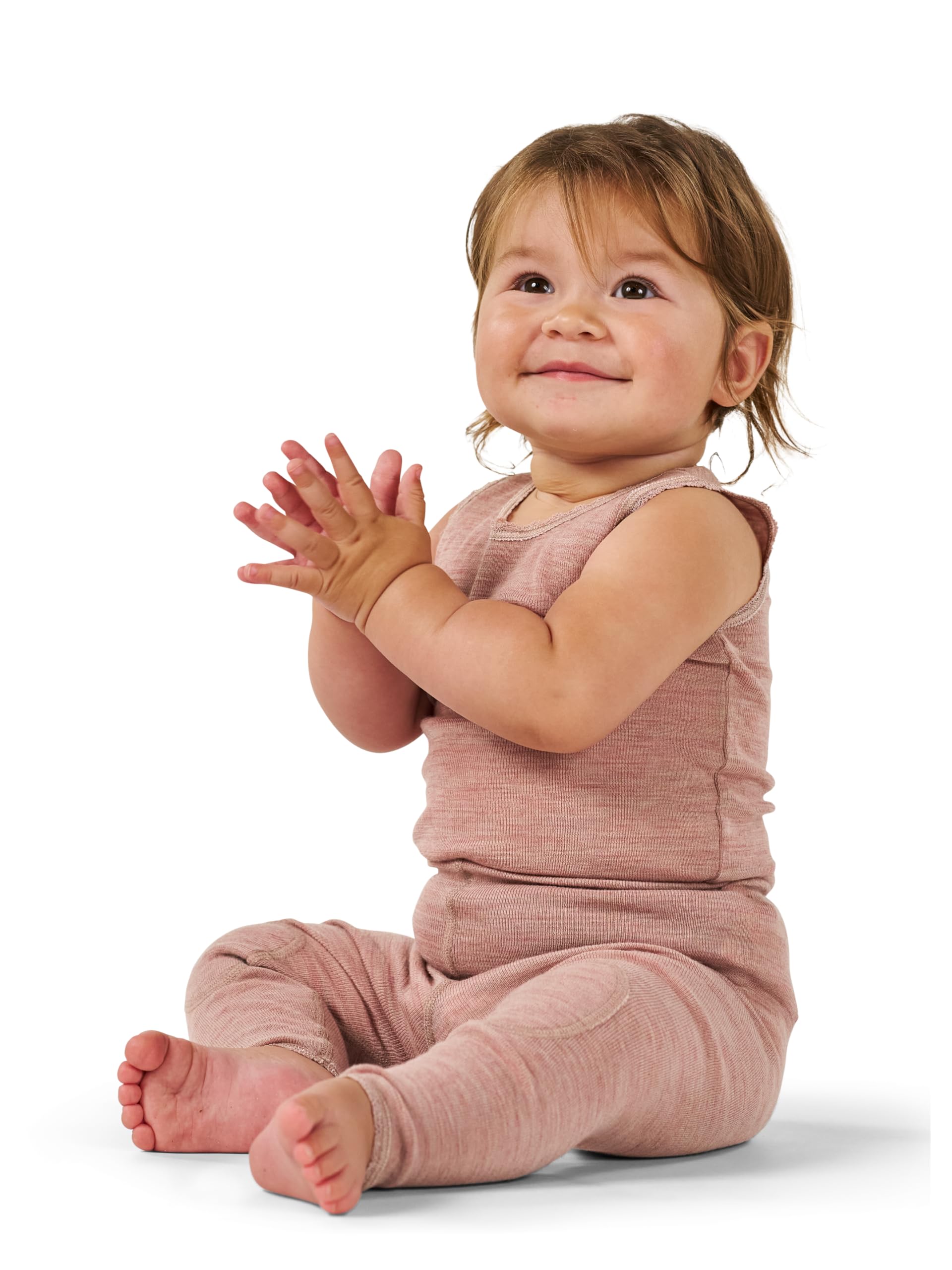 Dilling Baby Merino Leggings mit verstärkten Knien 100% Bio Merinowolle Base Layer Thermounterwäsche