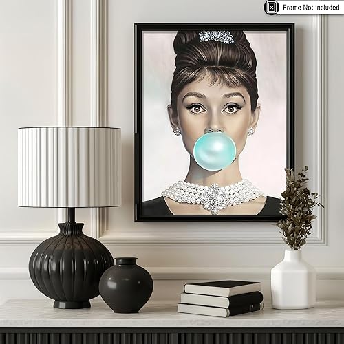 Miniatura 3 de Poster Master Póster Audrey Hepburn  Estampado de goma de mascar  Arte de moda  Arte de joyería  Arte pop  Regalo para hombres y mujeres  Decoración