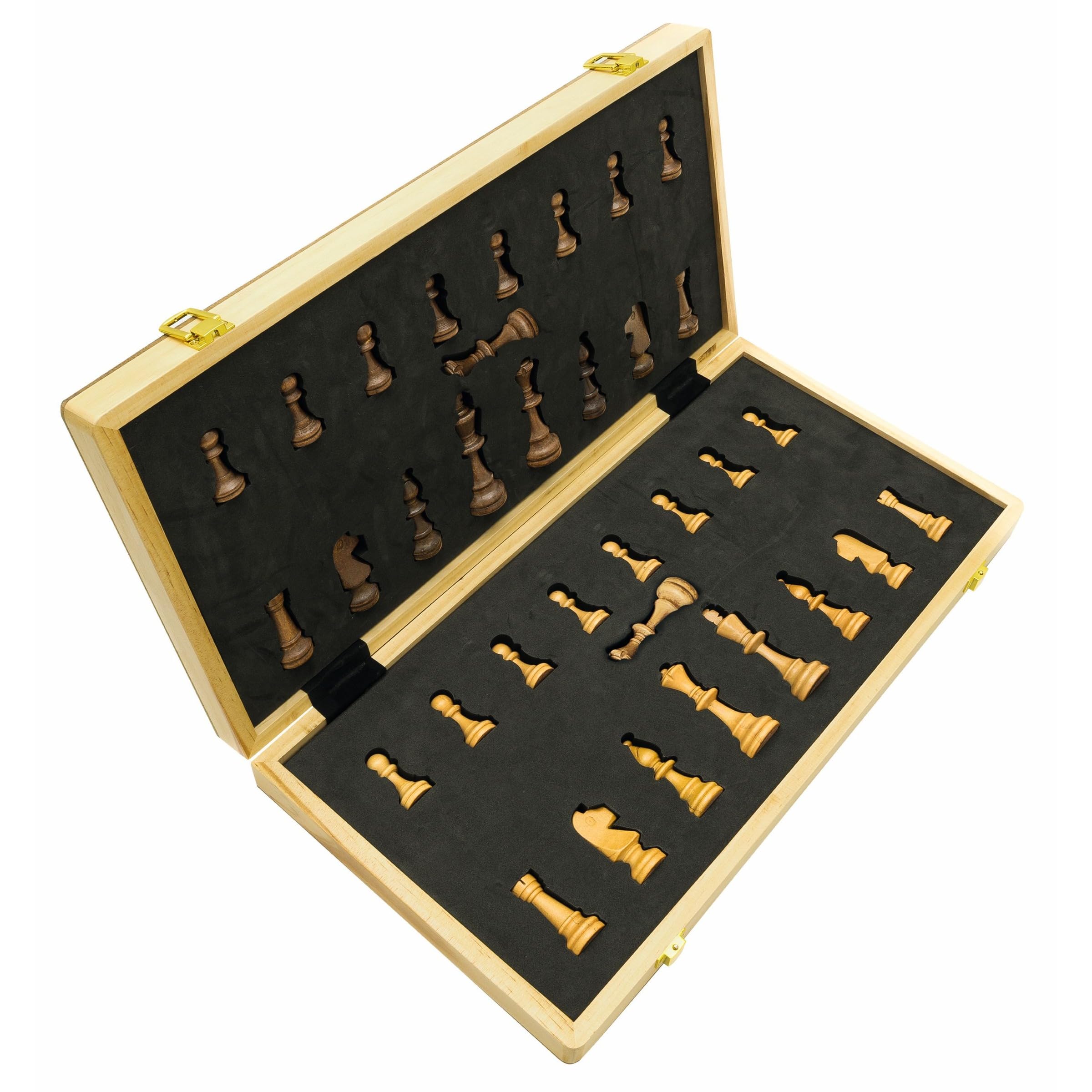 Lexibook, Chessman Giant Wood Pro - zusammenklappbares Schachbrett aus Holz mit magnetischen Figuren, CGM1000LXB