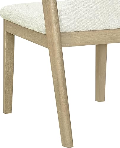 Miniatura 13 de Christopher Knight Home Falei Boucle - Juego de 2 sillas de comedor tapizadas, respaldo curvado, silla de comedor sin brazos de madera, asiento