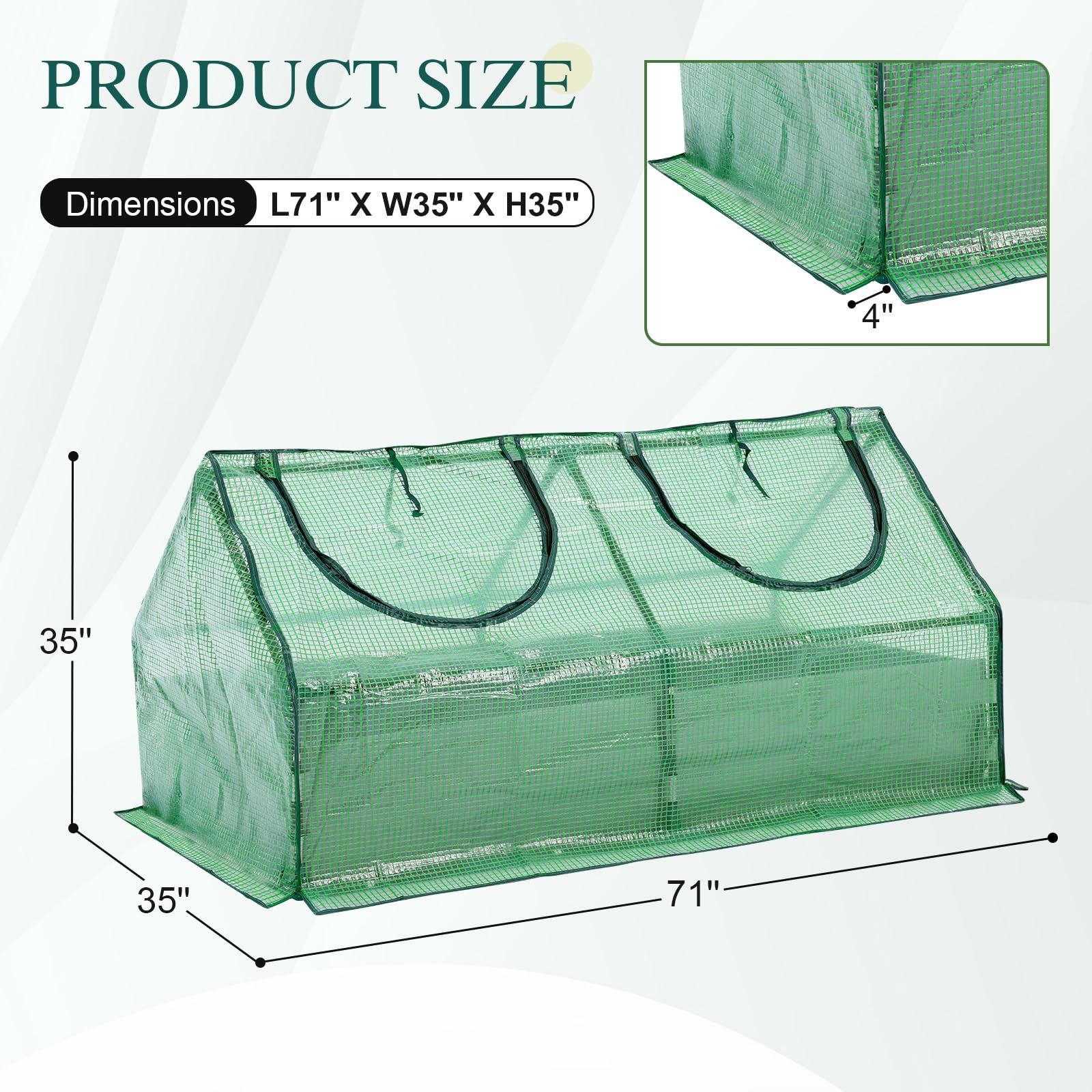 Amazon.com : BPS 6x3x3 FT Raised Garden Bed with Green PE Cover