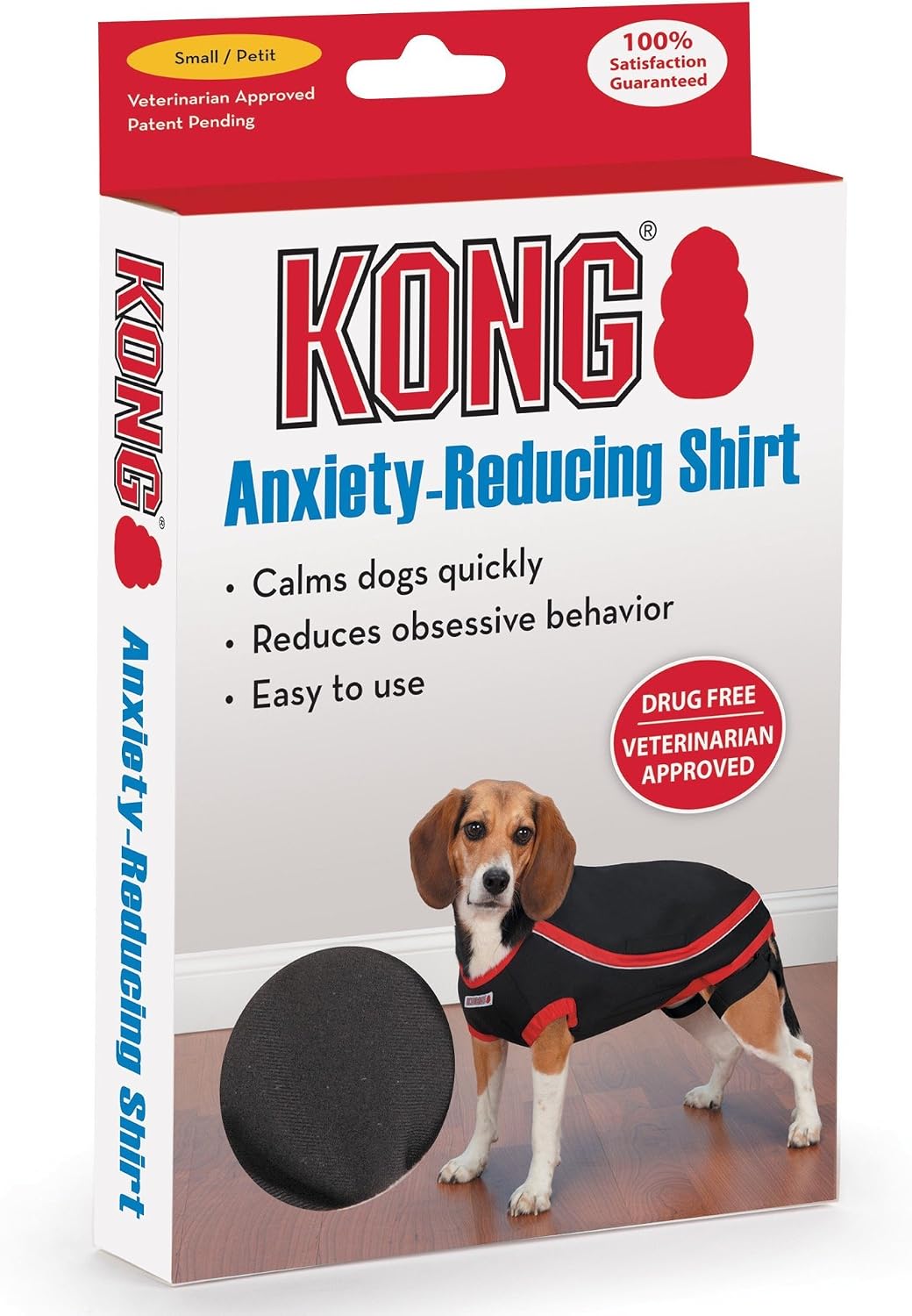 Kong Anxiety-Reducing Pet Shirt, Black