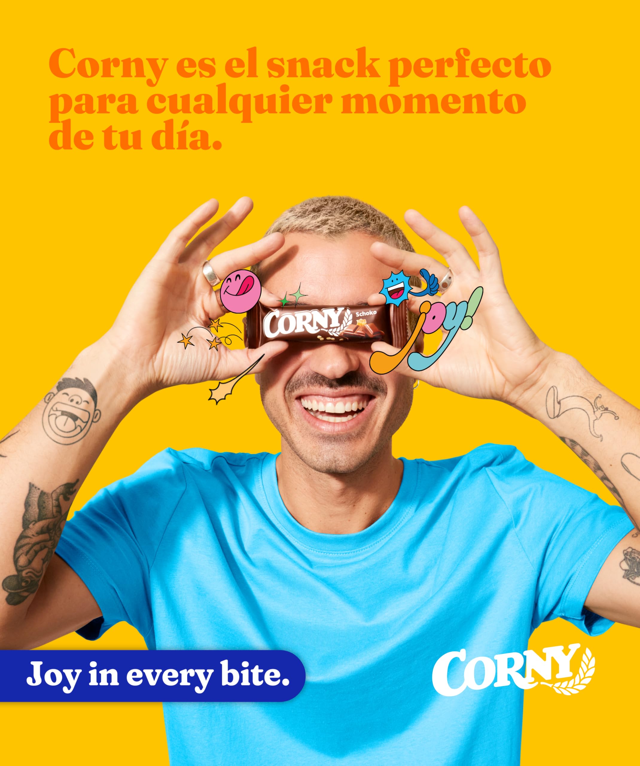 Corny - Barritas de Cereales con Chocolate Negro. 10 estuches con 6 barritas 10x(6x23g)