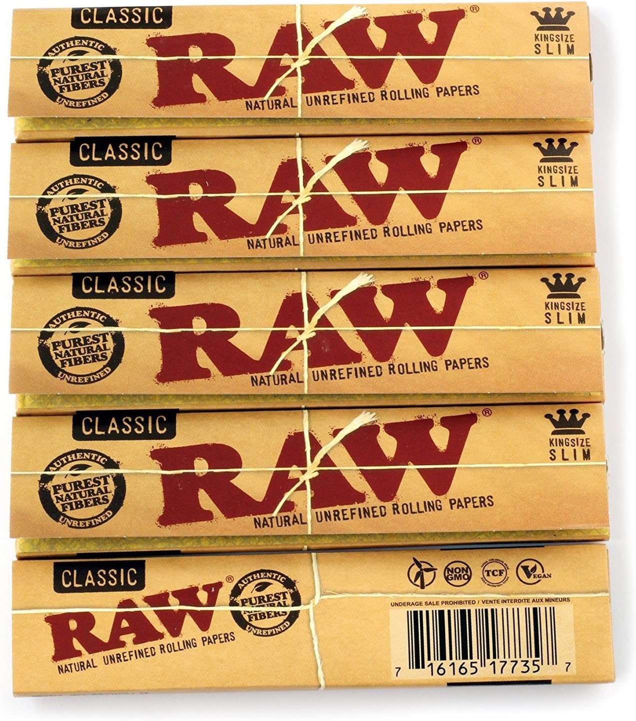 King Size Slim Rolling Papers Pack of 5