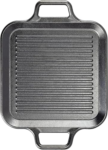 Miniatura 9 de Lodge BOLD - Plancha cuadrada de hierro fundido sazonado de 12 pulgadas con asas de bucle, utensilios de cocina de diseño hacia adelante