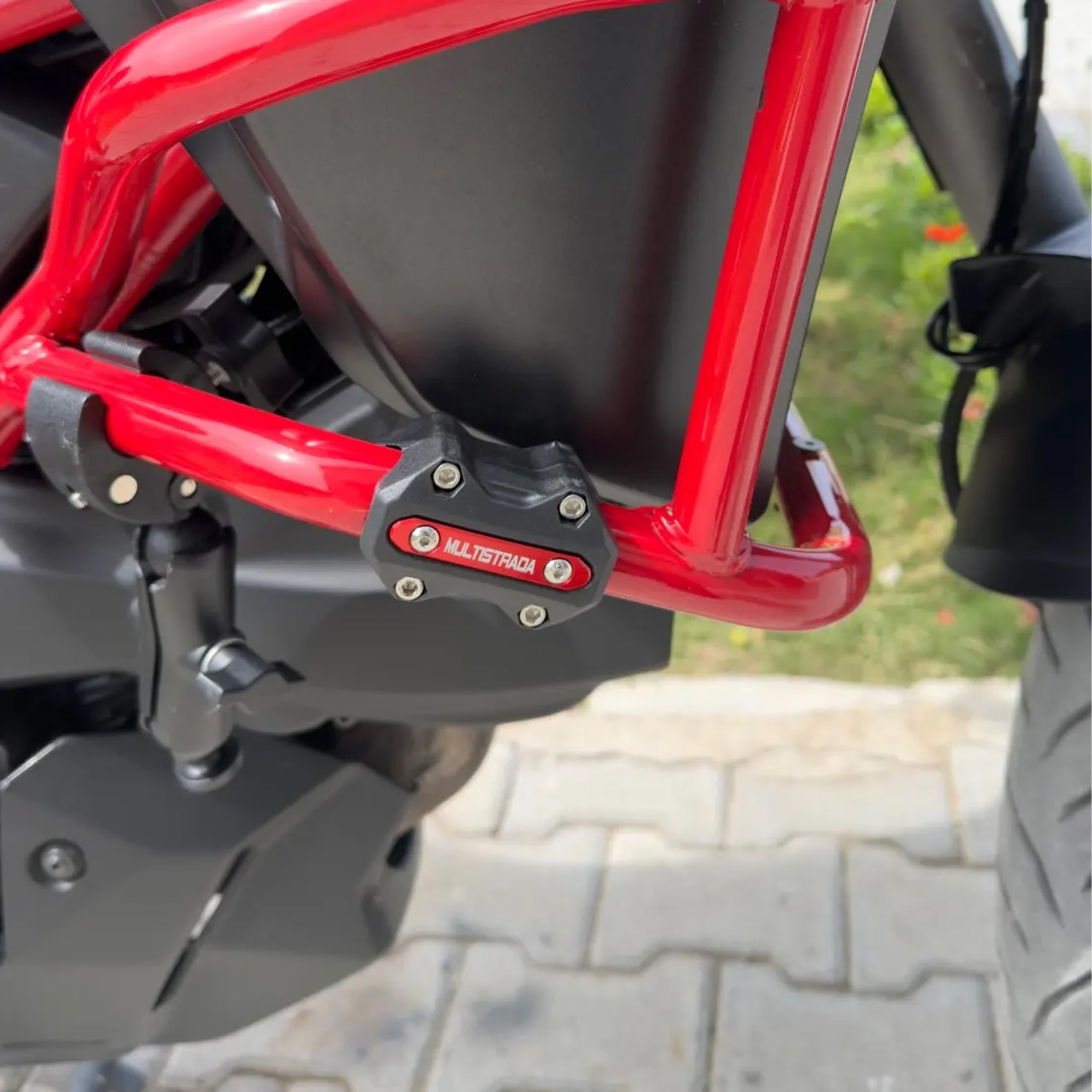 Protezione paraurti per moto multistrada V2 V2S V4 S RALLY protezione paraurti paraurti multistrada 950 1200/1260 /S/ST (rosso)