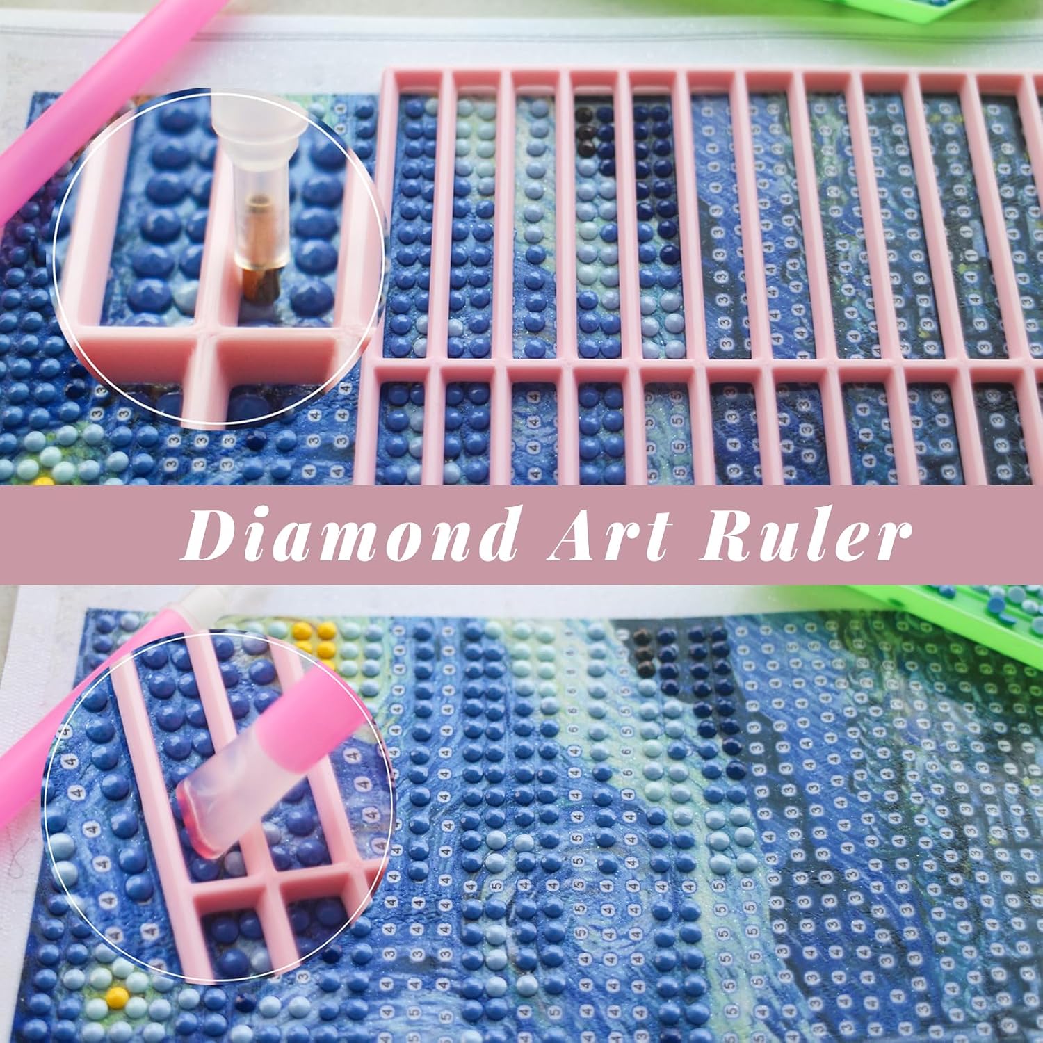 4PCS Diamond Art Ruler & Diamond Painting Straightener Tool Set image 5