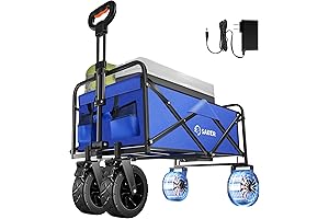 Foldable Battery Powered Beach Cart Electric Utility Wagon