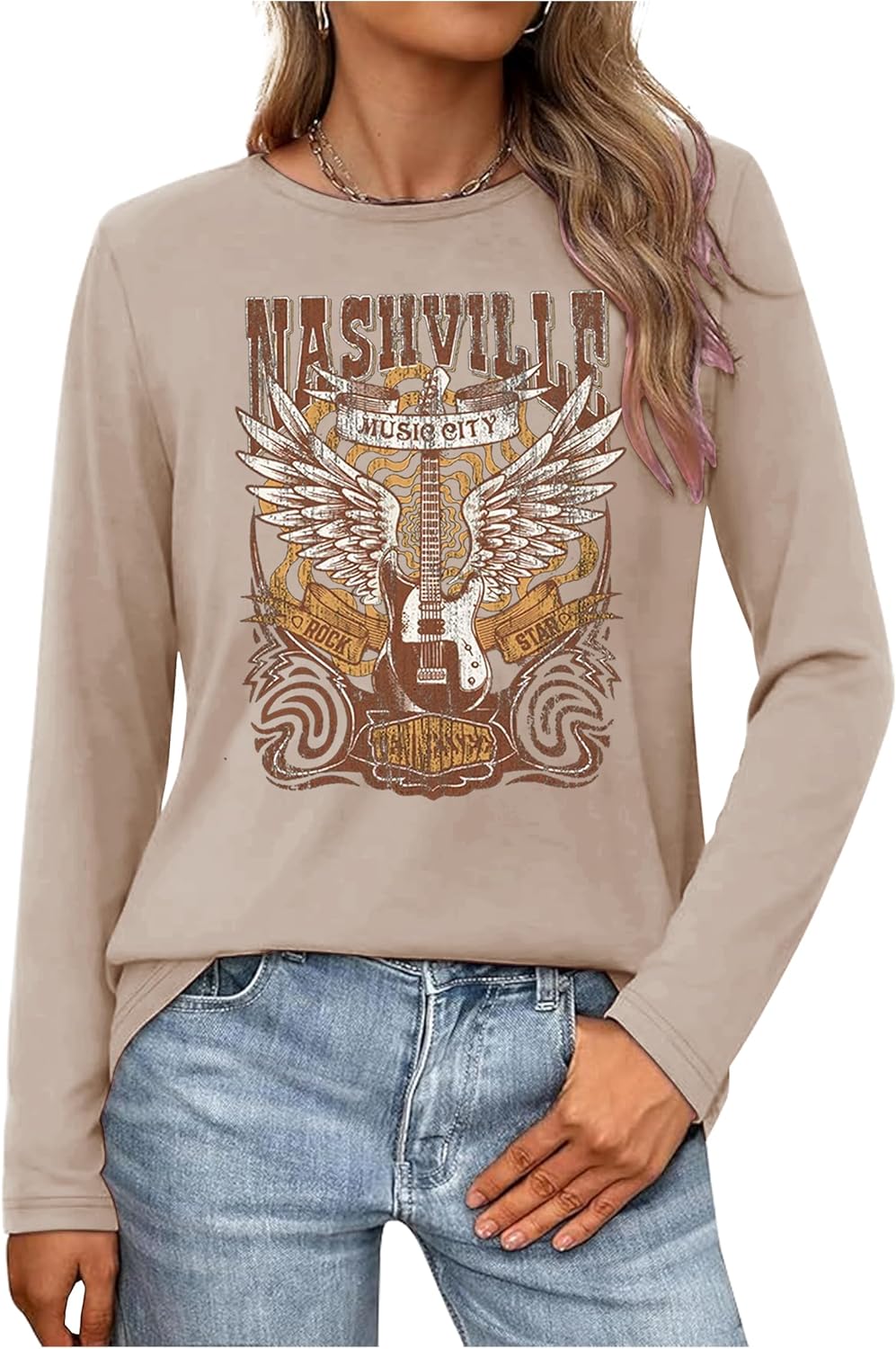 Concert Outfits Women Nashville Outfits Country Music Western Cowgirl Shirts Rock Concert Long Sleeve Shirts for Women
