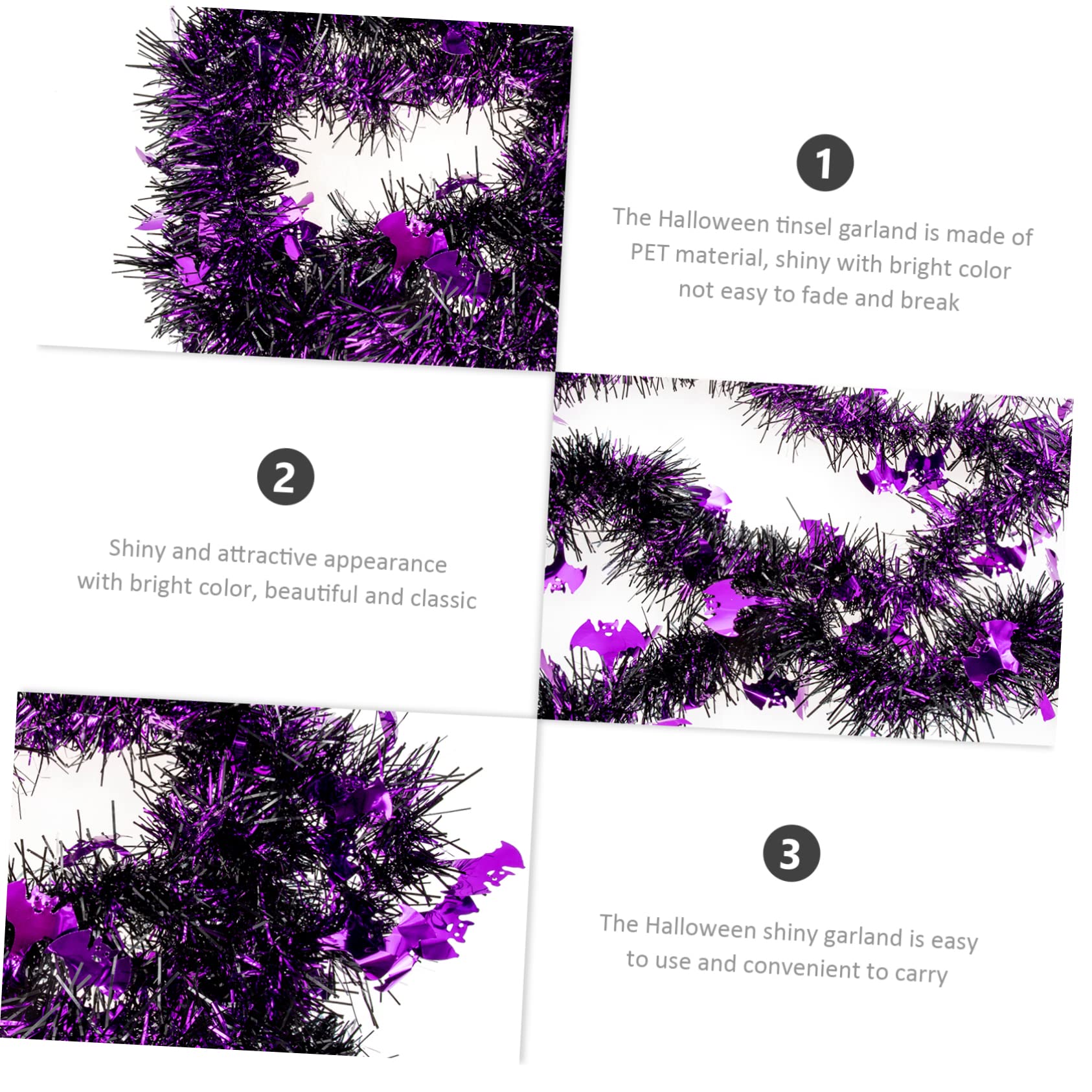 Ciieeo 9 STK Halloween-Dekorationen Halloween atmosphäre Halloween gartendeko Glitzernd Urlaub Lametta Girlande Kürbisgirlande Halloween-Schlafzimmerdekorationen Halloween-Dekorationsraum