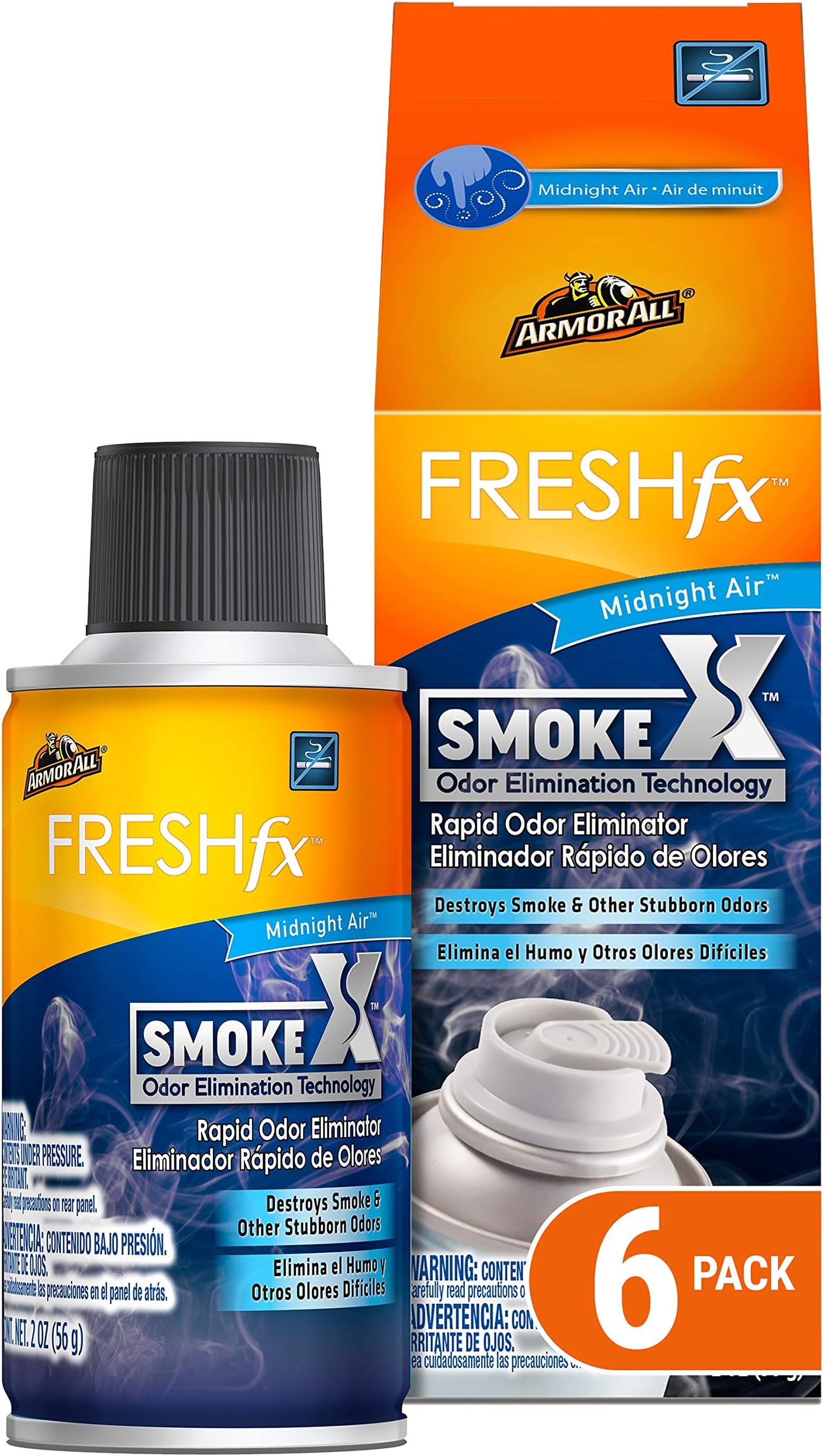 Smoke X Car Air Freshener and Purifier - Odor Eliminator (Pack of 6)