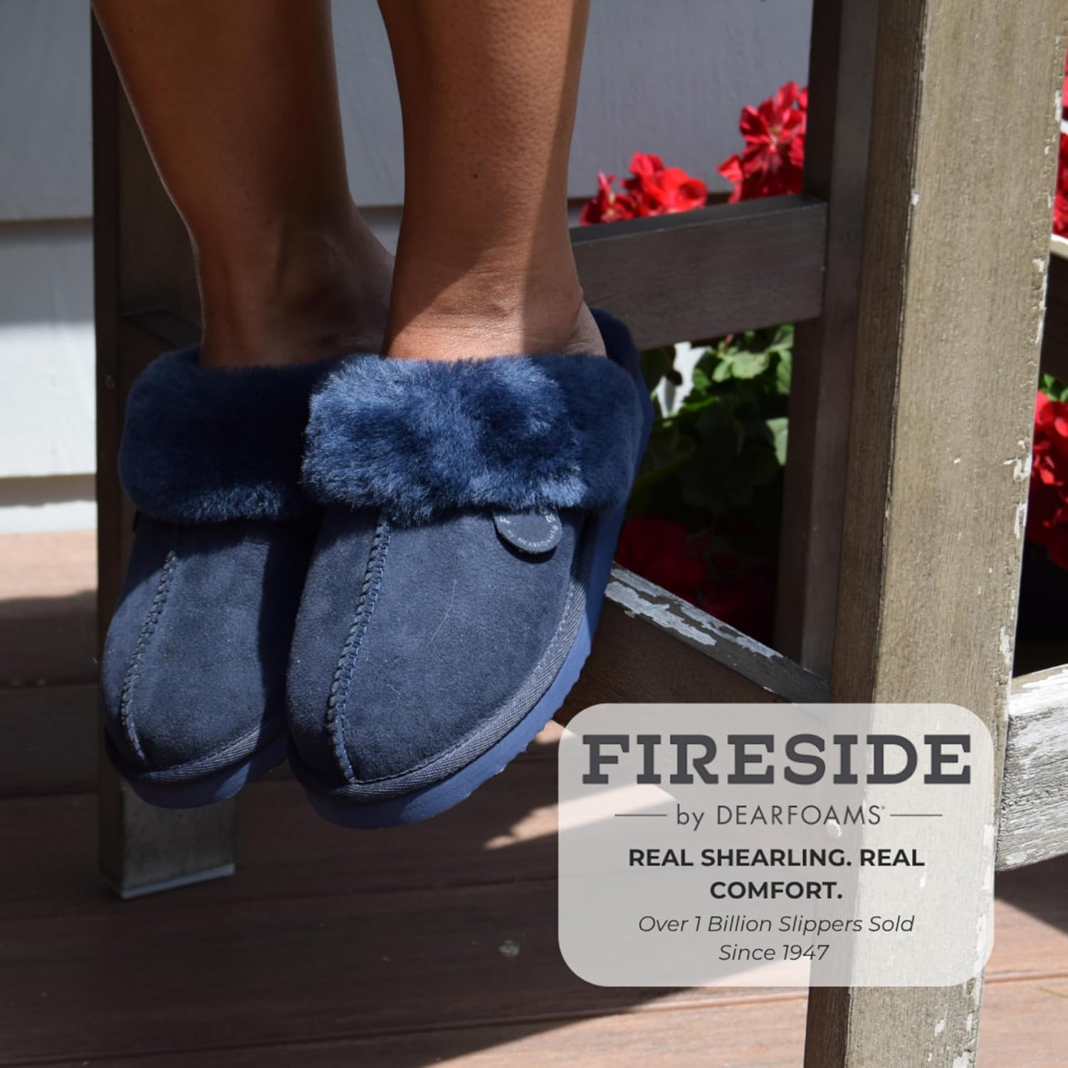 Fireside by Dearfoams Women's Fireside Sydney Shearling Fur Indoor/Outdoor Scuff Slipper With Wide Widths - Image 2