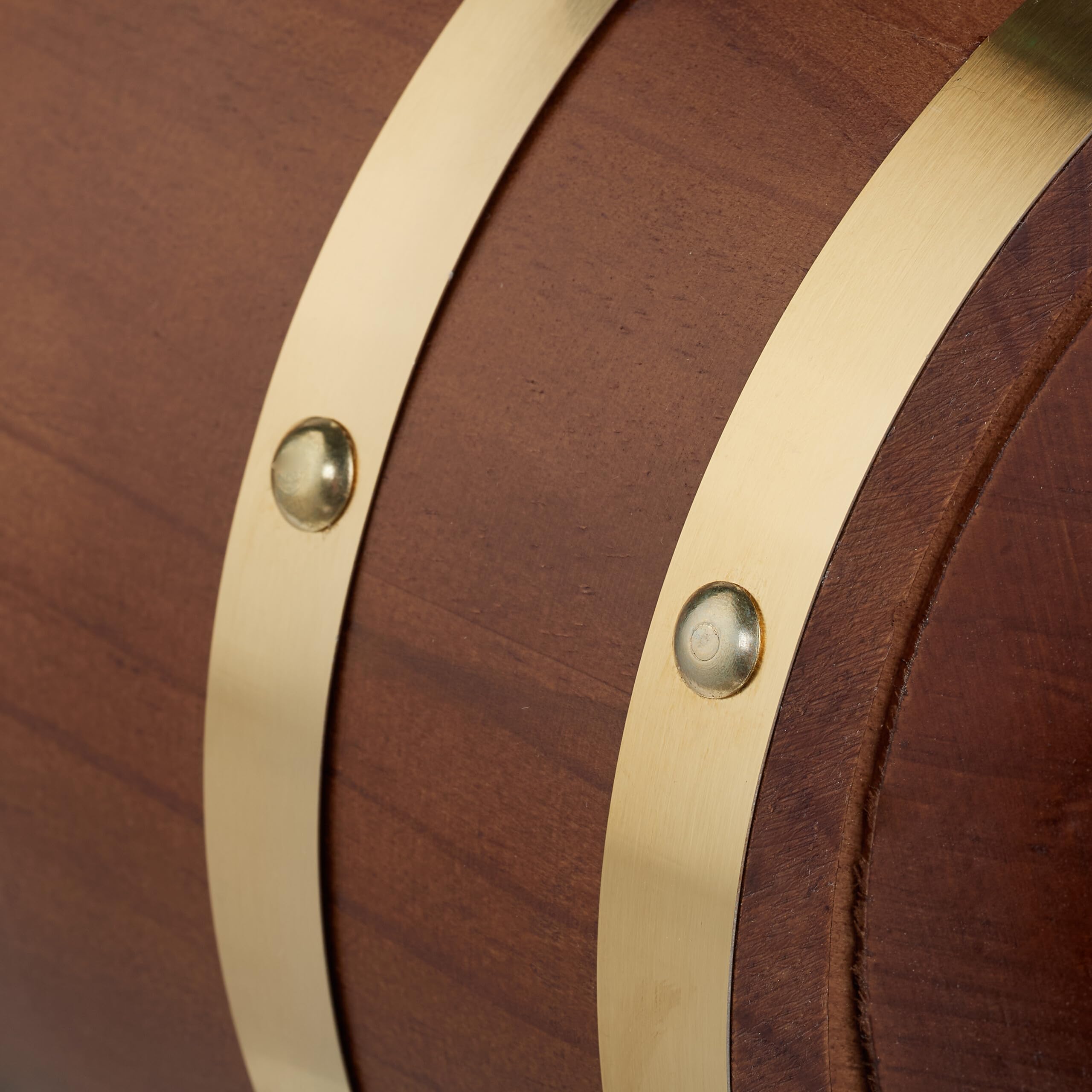 Relaxdays Tonneau en Bois, 2,2 L, fût avec Support et Robinet, vin & spiritueux, Distributeur décoratif, Marron foncé