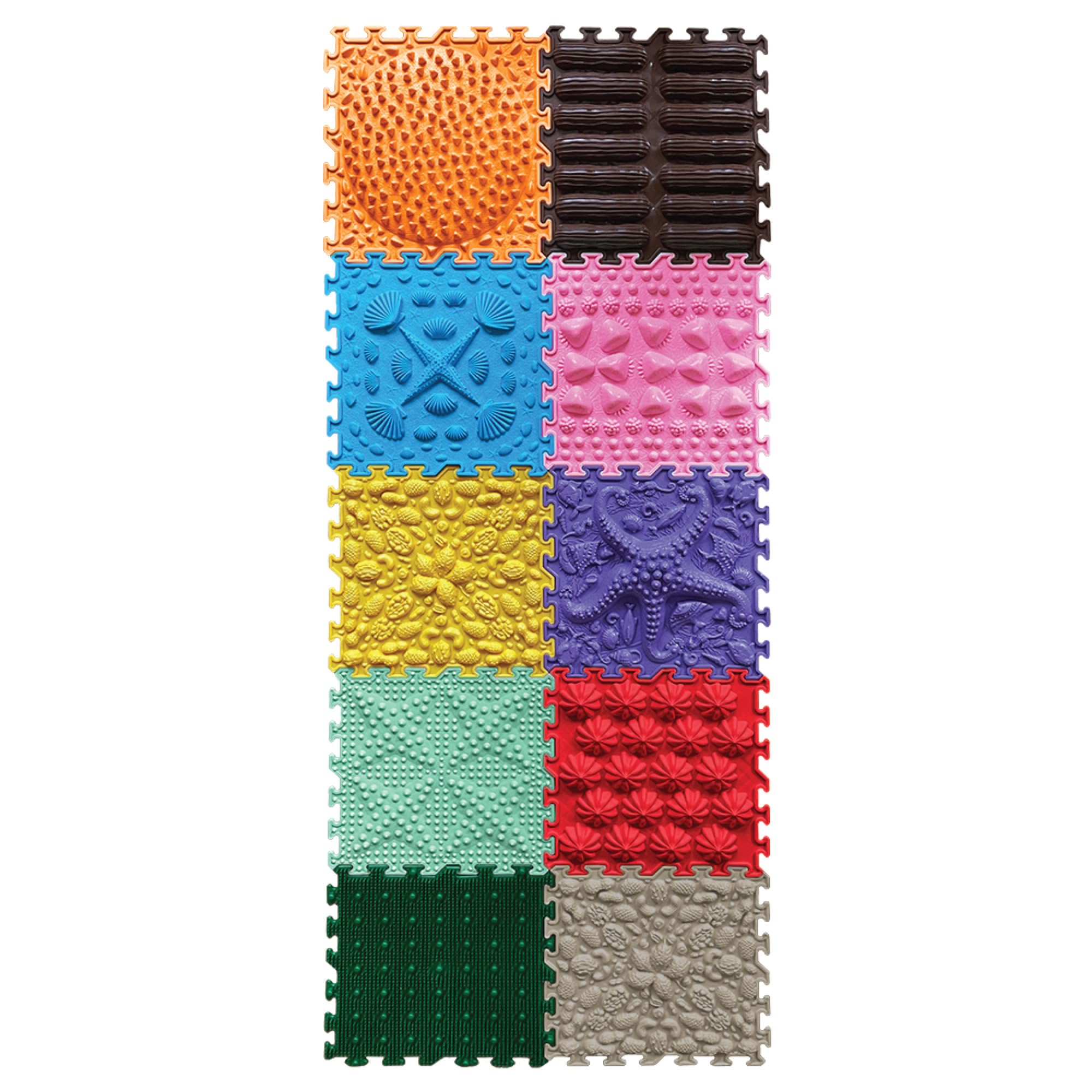 Massage Puzzle sensorische Bodenmatte - Orthopädische Spielmatte für Kinder oder als Baby Spielzeug, Puzzlematte Unterlage für den Boden (Morning Miracle)