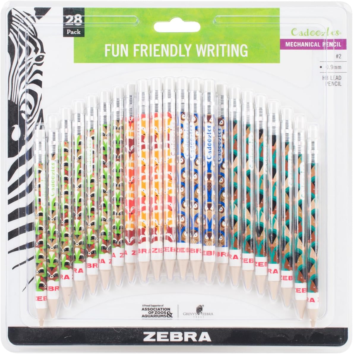 Zebra Cadoozles Fun Mechanical Pencils, 28/Pack Office