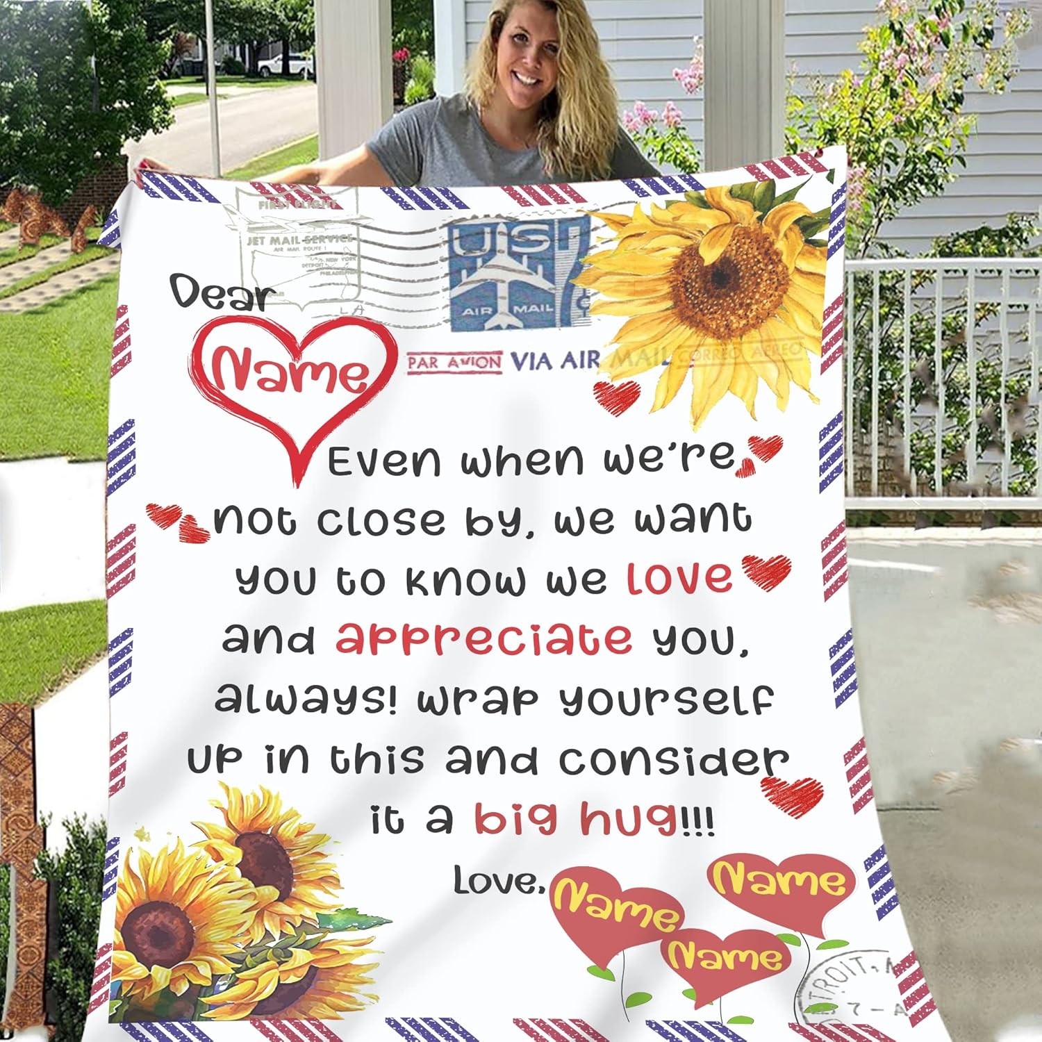 Custom Throw Blanket with Name, Personalized Name Blanket for Your Family, Best Gift for Daughter, Mom, Dad, Grandma. Great Gift for Birthday, Christmas, Graduation, Wedding, GiftMother Day