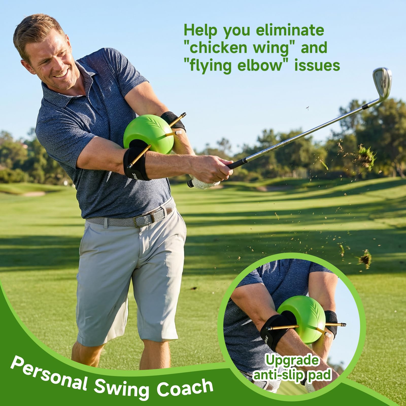 Attrezzi Per L'allenamento Del Golf, Allenatore Di Swing Allenatore Di Swing Con Cinghie Per Due Attrezzi Migliora La Tecnica Dello Swing Per Principianti Ed Esperti Per Golfisti Di Tutte Le Età
