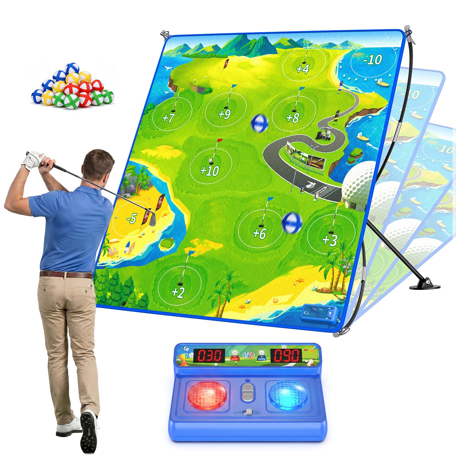 View 1 of ***MISSING PIECES******USED**
HopeRock Auto Scoring Golf Chipping Game Set, Golf Games for Adults Outdoor