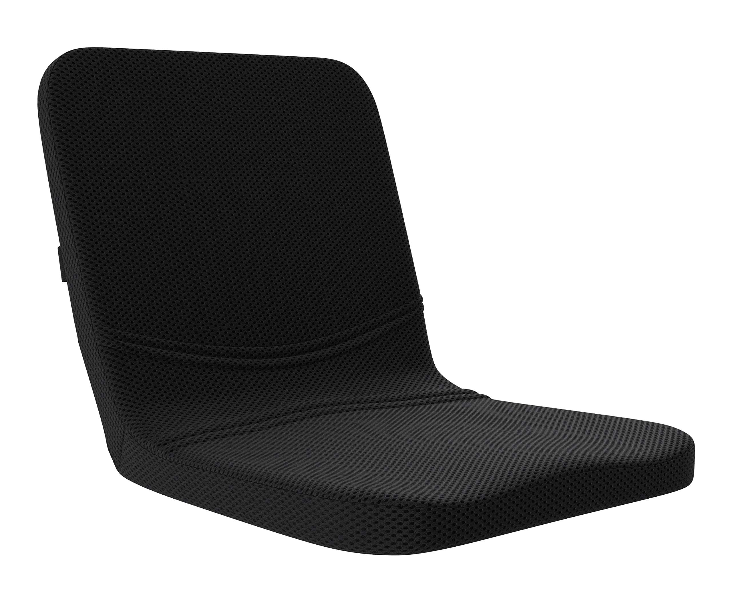 bonmedico Cuscino Lombare Memory Foam per Sedia Ufficio L Nero | Supporto ergonomico per schiena e zona lombare. Ideale per ufficio, casa e auto con fodera lavabile.