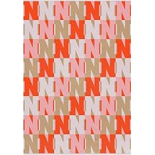 BaubleBar On Repeat Custom Throw Blanket, Pink/Orange, Letter N