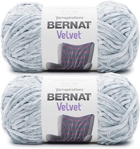 Miniatura 36 de Bernat Hilo de terciopelo Blackbird – Paquete de 2 unidades de 10.5 onzas – Poliéster – 5 voluminosos – 315 yardas – Tejido/ganchillo
