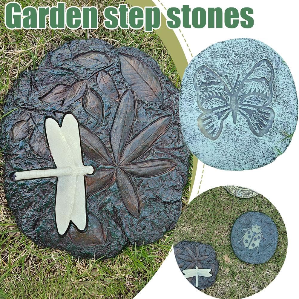 Piedra de jardín de sol en la oscuridad, piedra de resina para jardín, piedra decorativa de jardín 2025, piedra de jardín conmemorativa para patio, césped
