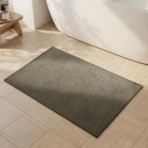 YIHOUSE Alfombras y Alfombrillas de Baño de 16x24, Antideslizantes de Secado Rápido para Baño Absorbentes Ultra Delgadas Lavables a Máquina que