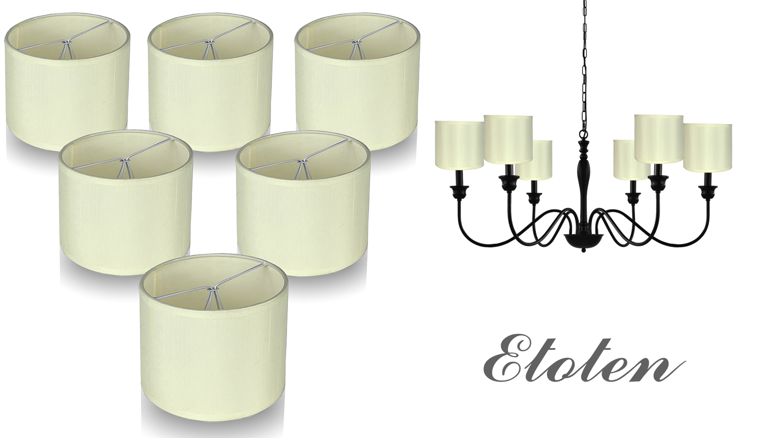 6 Small Lamp ShadesClip On Lamp Shade(drum white)