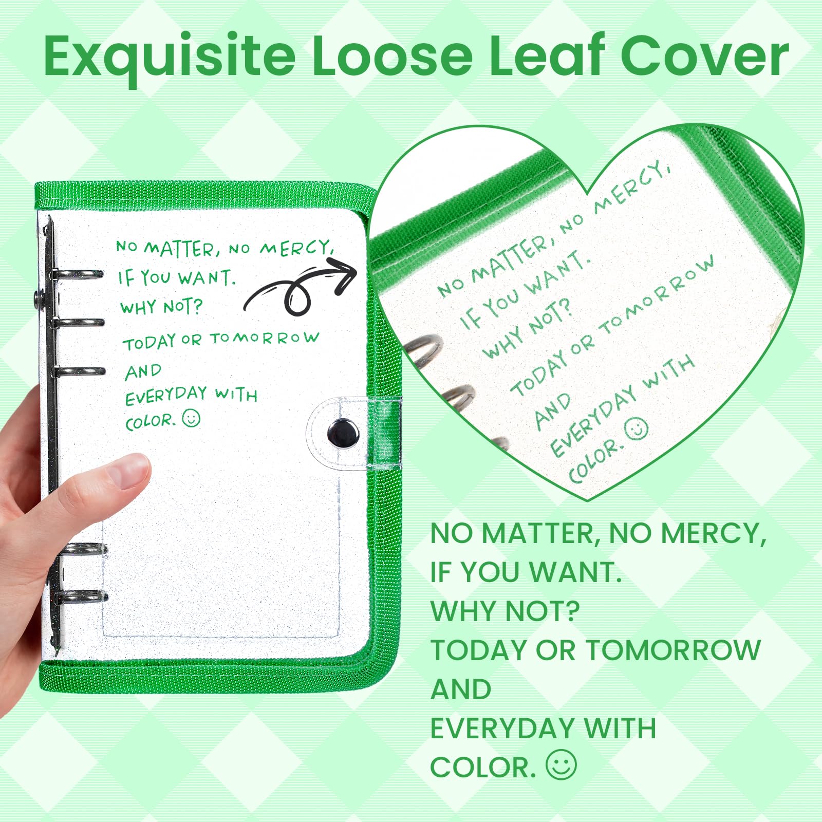 Amazon | A6バインダー、クリアA6 6リングノートブックバインダー