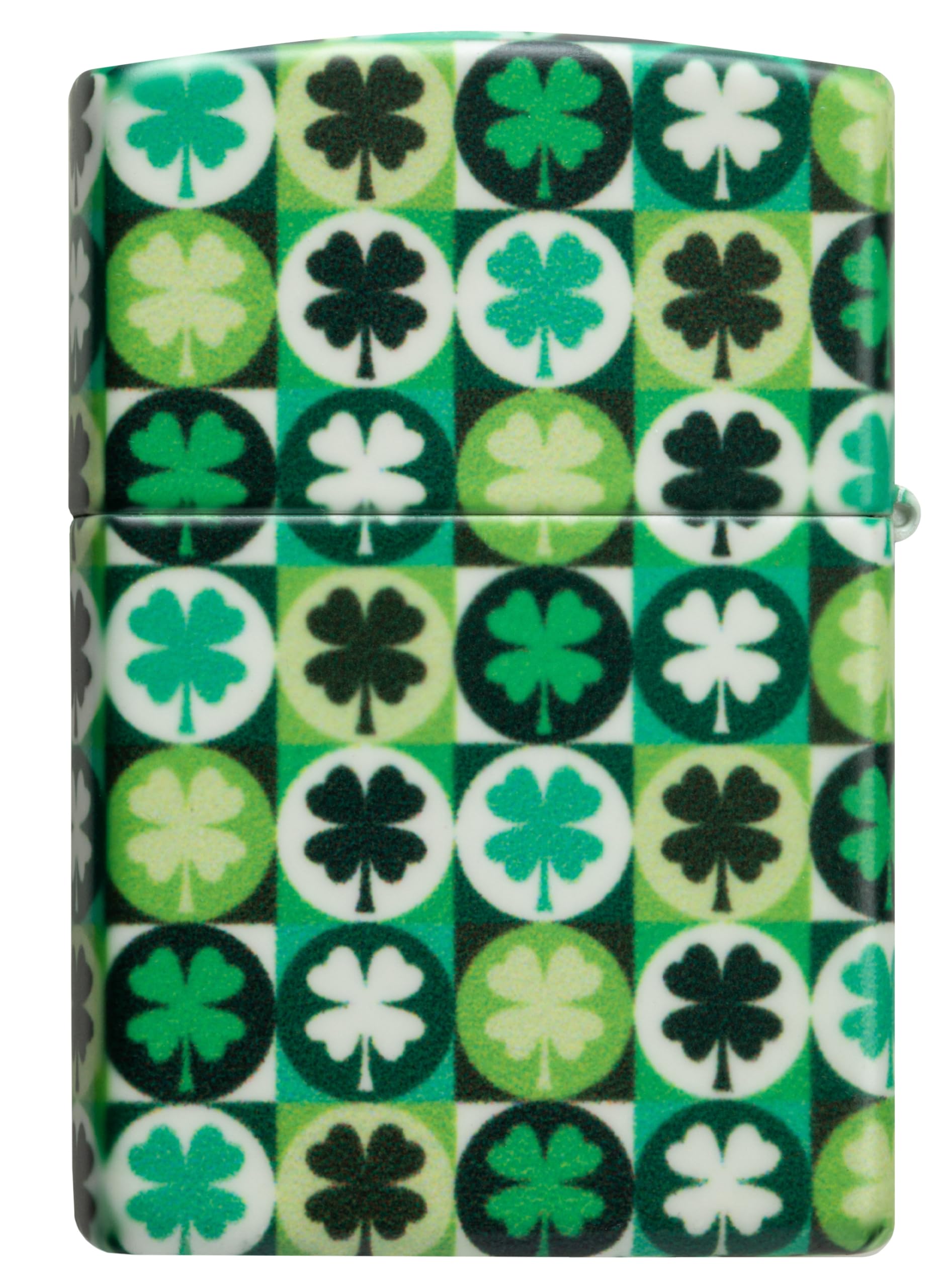 Zippo Briquet Tempête - Modèle Clover avec Trèfles - Vert 540 Color, Lueur dans Le Noir - Rechargeable - Réutilisable - Design Coupe-Vent - Coffret Cadeau - Fabriqué aux États-Unis