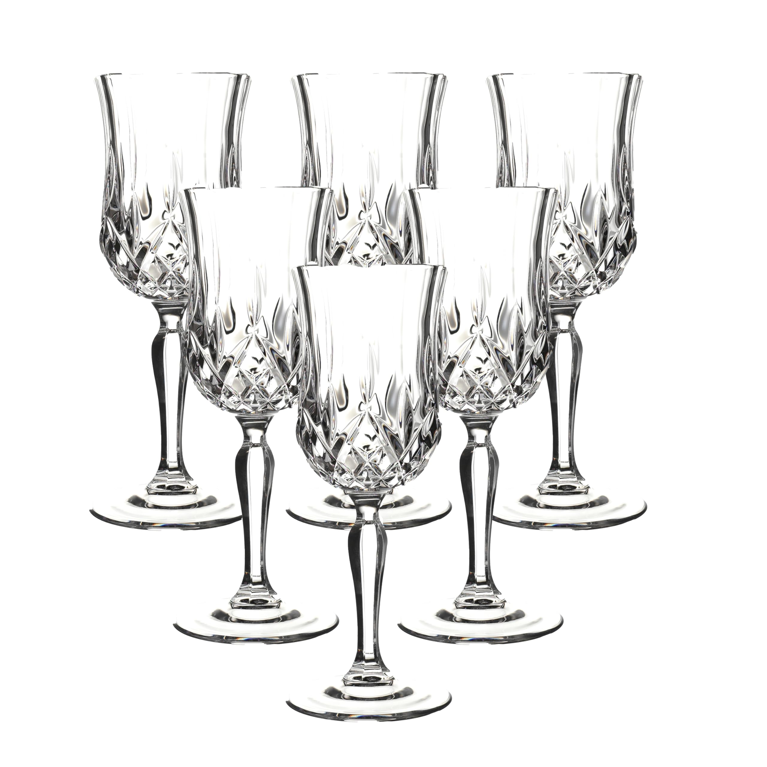 Lorren Home Trends Opera Red Wine Glass, Set of 6