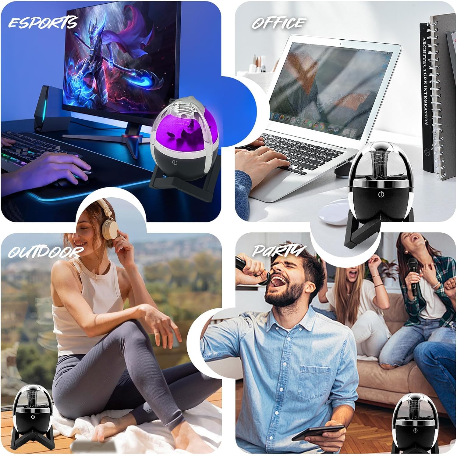 Ferrofluid Bluetooth Speaker Music Visualizer, Dancing Stereo Sound Sensitive Music Mate, Decorative LED Light Ferrofluid Display Desk Toy for Table, Bedroom, Office, Study, Science，Valentines Gift - Image 9