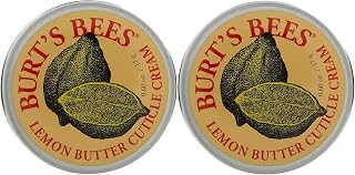 Burt's Bees Lemon Butter Cuticle Creme 0.6 oz Twin Pack - Natural Vitamin E Hydration for Dry Nails & Cuticles