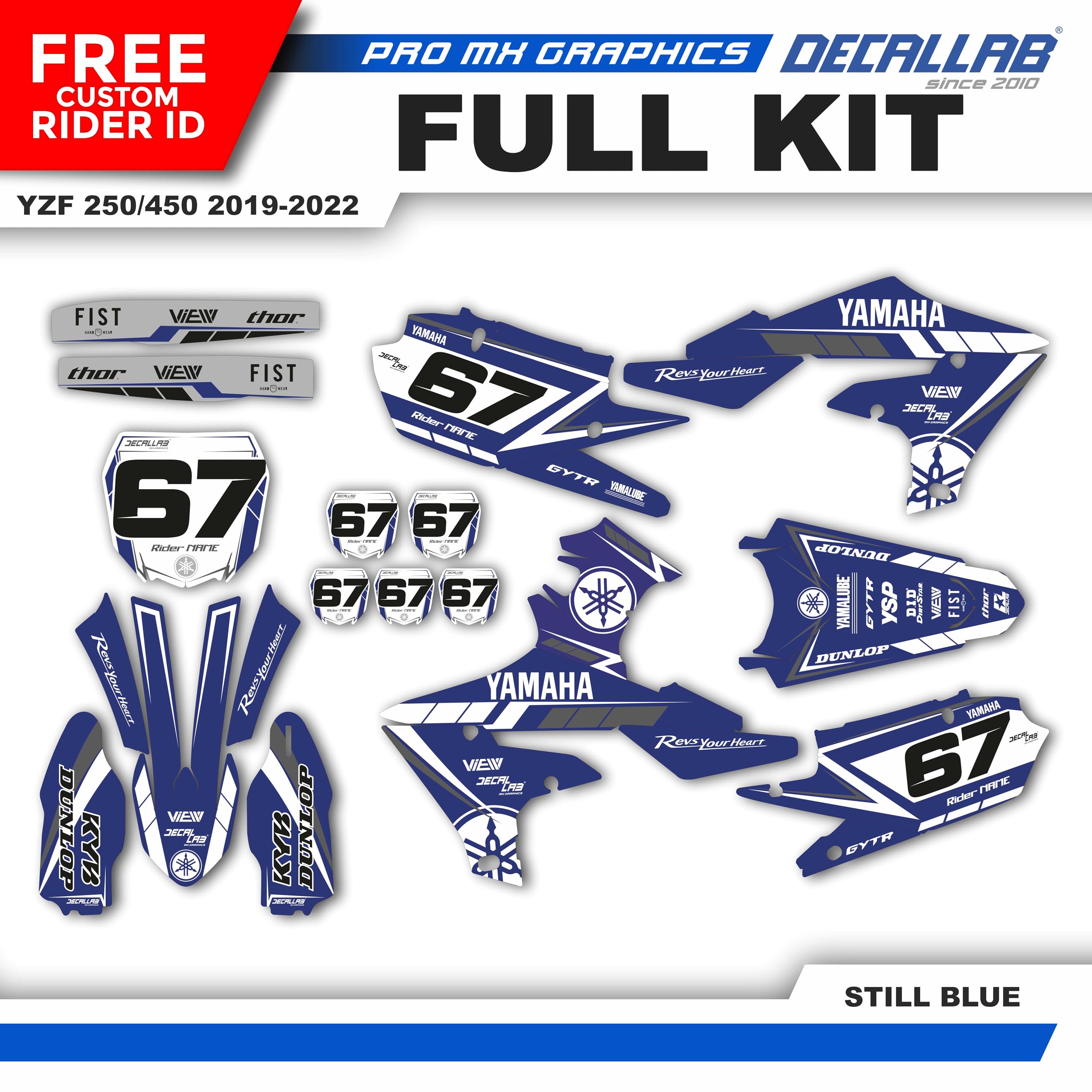 Amazon.com: Decallab Customizable Personalized Motocross Full