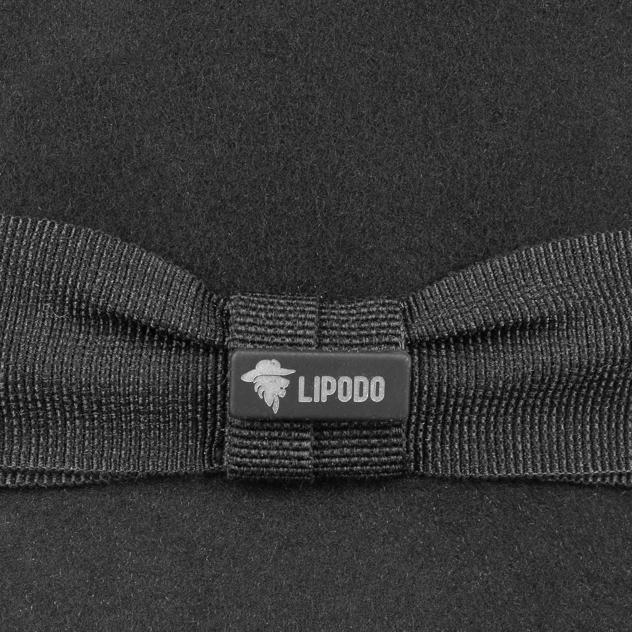 LIPODO Gratus Pork Pie Cappello in Feltro di Lana Made in Italy Donna Uomo Estate Inverno Nastro Elasticizzato