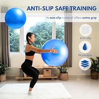 MAGIC SELECT 45cm Gimnasztikai Labda Csúszásmentes Pilates Fitness Egyensúly Tréning Piros 6