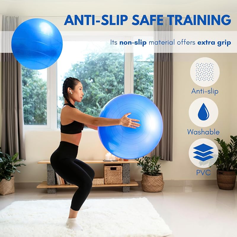MAGIC SELECT 45cm Gimnasztikai Labda Csúszásmentes Pilates Fitness Egyensúly Tréning Piros