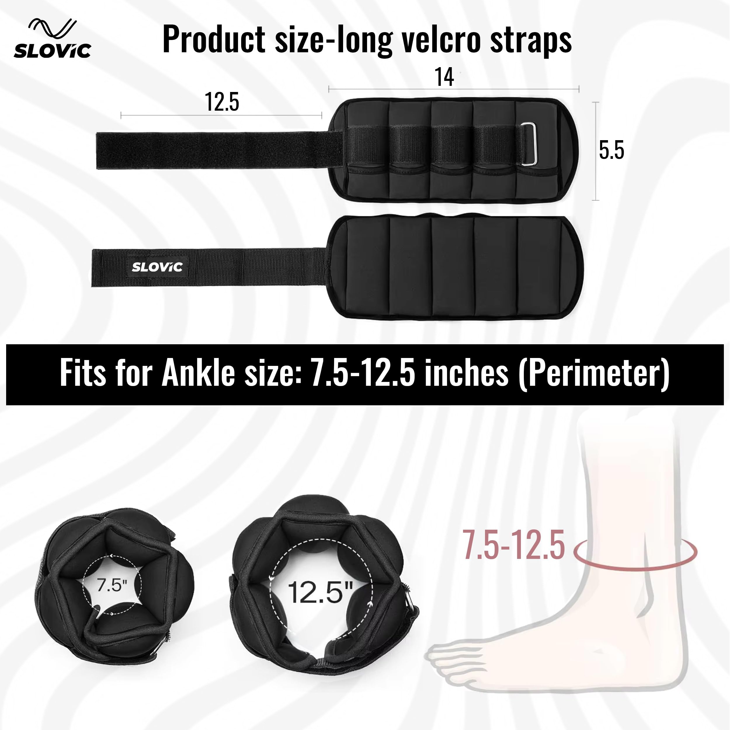 Slovic Ankle Weights - Boost Leg Strength! -7 Slovic Ankle Weights - Boost Leg Strength! -7